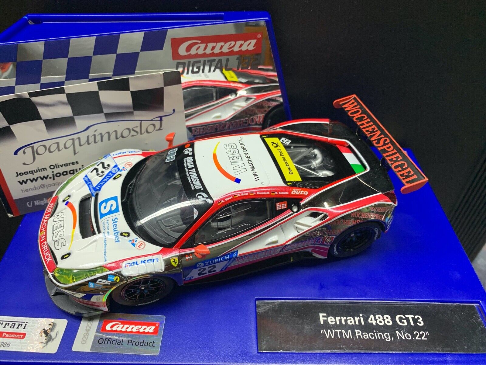 carrera digital 30868 ferrari 488 gt3 wtm racing nº22