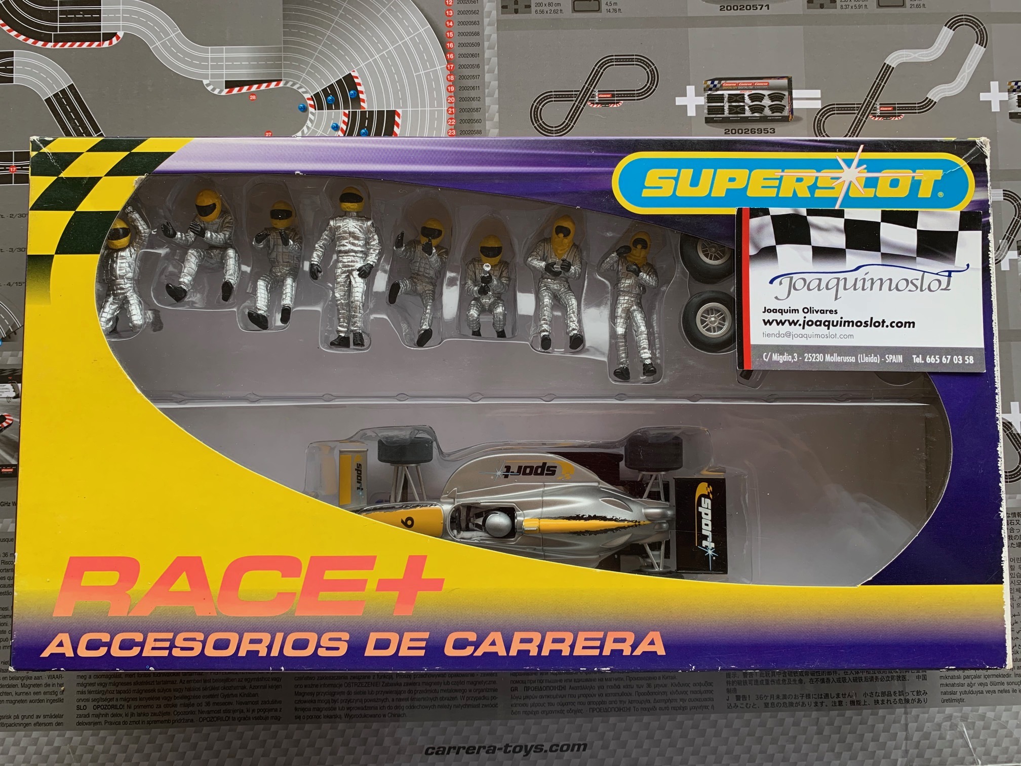 superslot h8303 equipo boxes mecanicos + coche