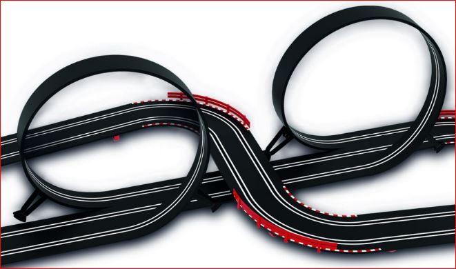 scalextric compact loopinator!!! curva 360º