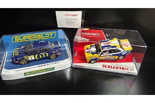 lote rallye2 subaru superslot & abarth 131 scalextric