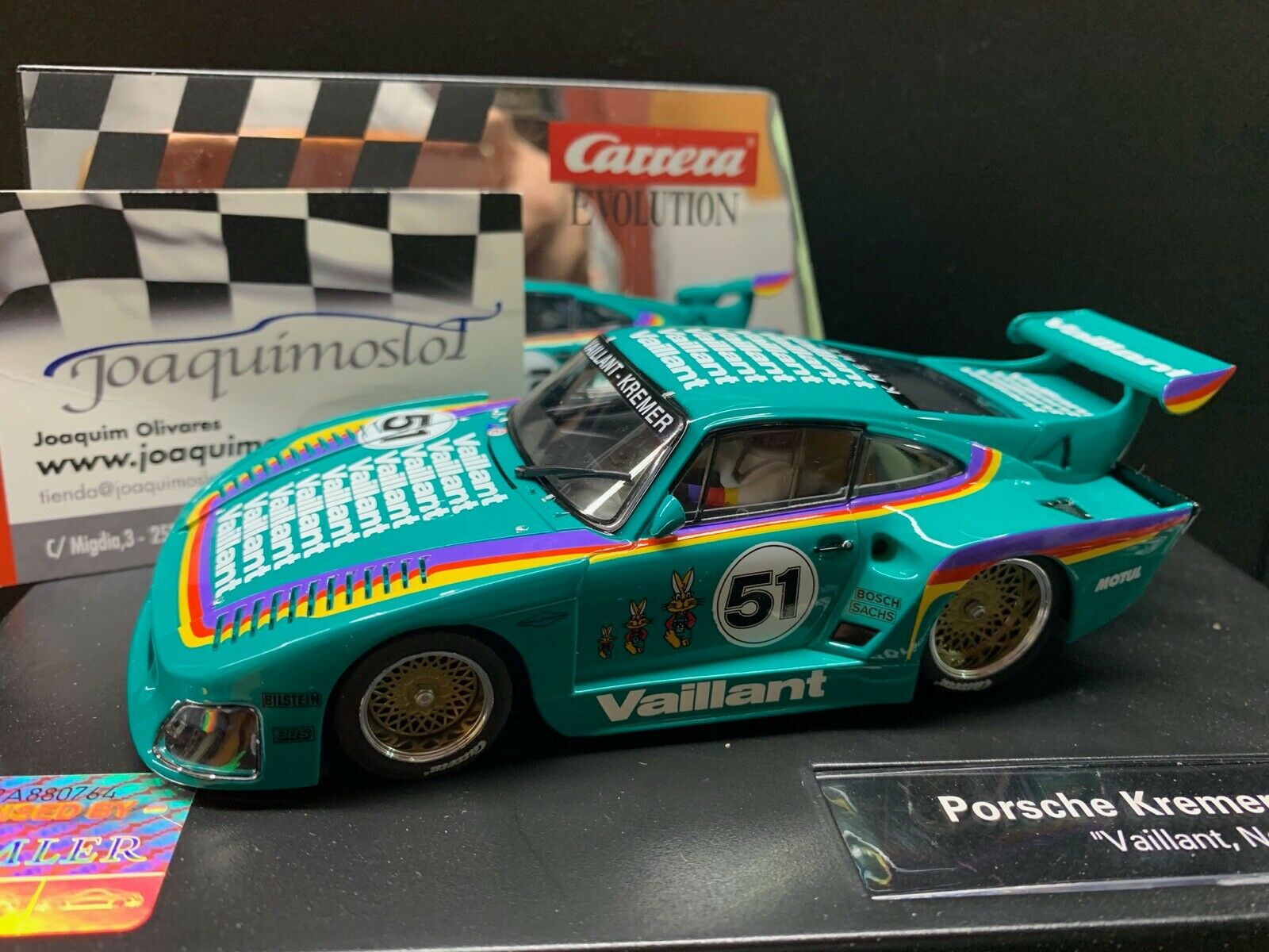 carrera evolution 27612 porsche kremer 935 k3 vaillant no.51