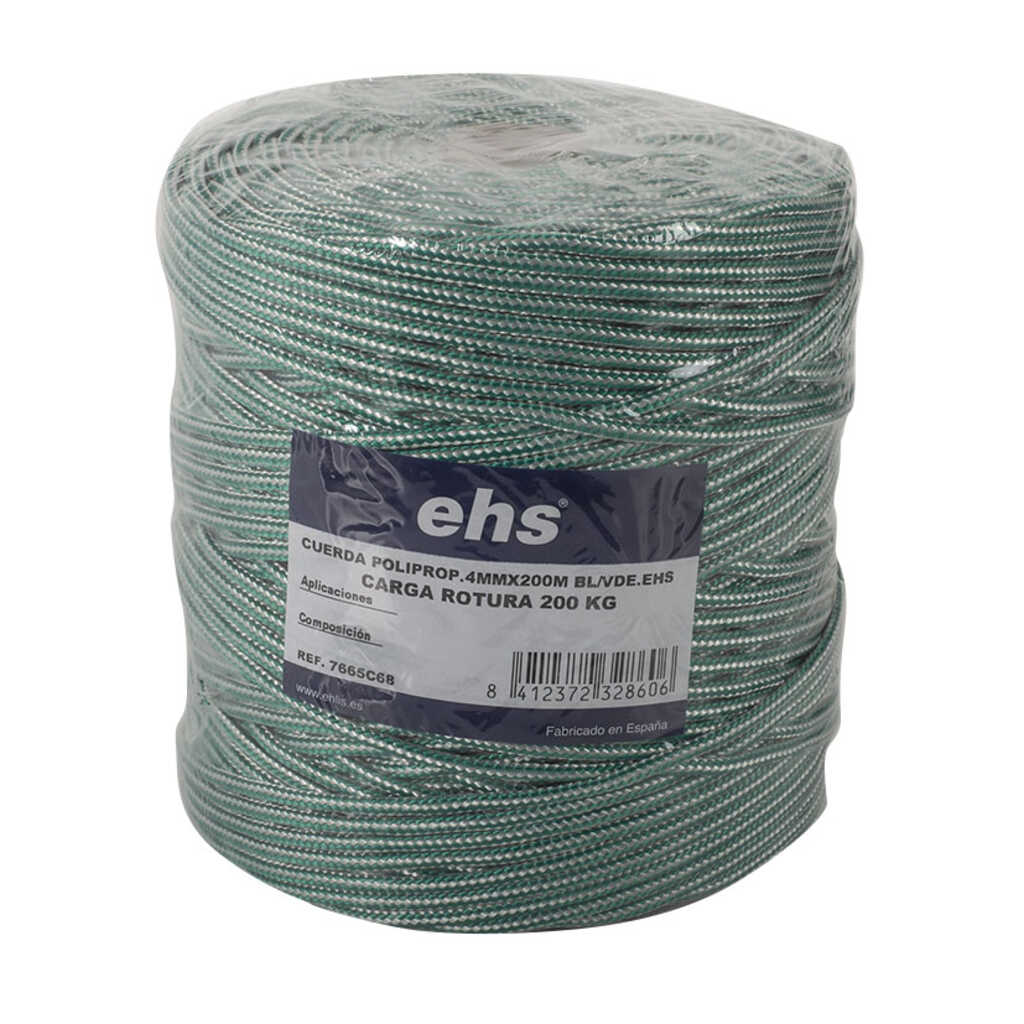 CUERDA EHLIS POLIP 4MM X 200 MTS VDE/BCO CUERDA EHLIS POLIP 4MM X 200 MTS VDE/BCO