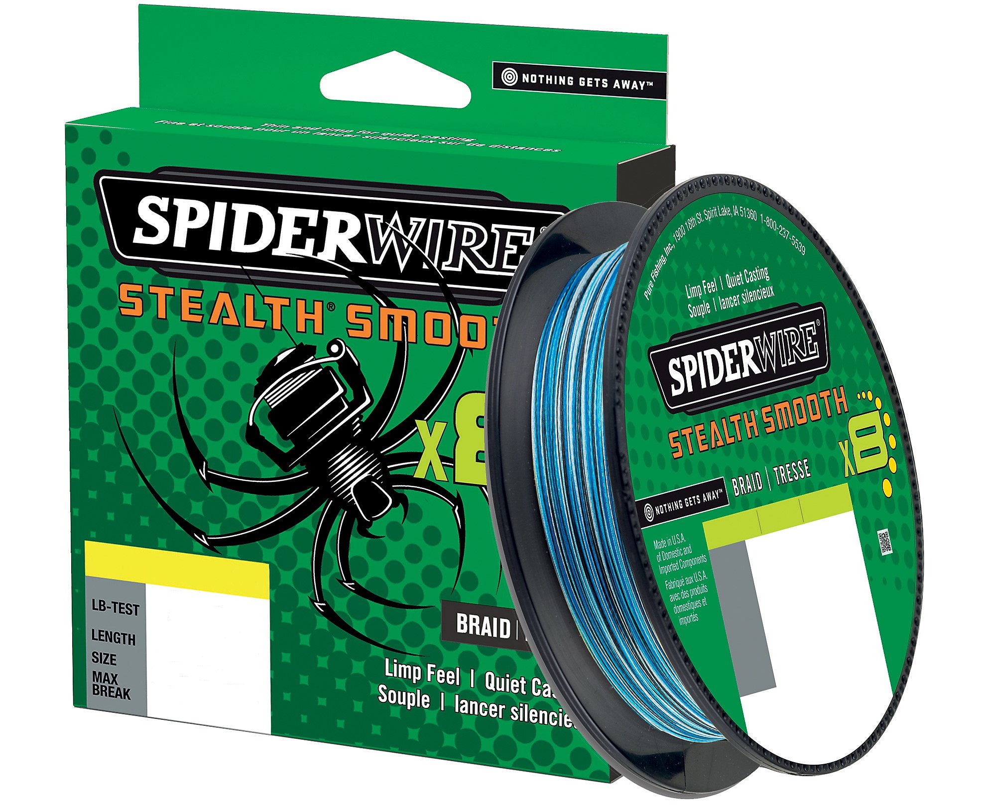 SPIDERWIRE STEALTH SMOOTH 8 BLUE CAMO 300M 0,19mm 18KG