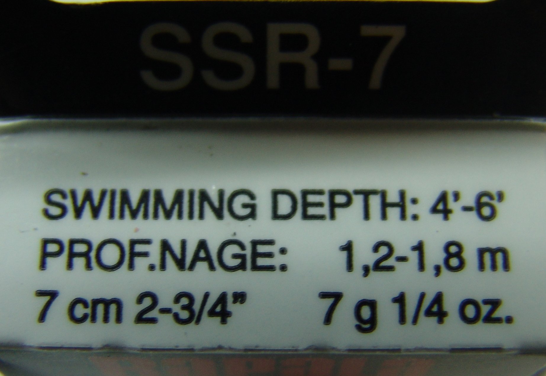 RAPALA SHAD RAP MEDIA AGUA 07 CM P