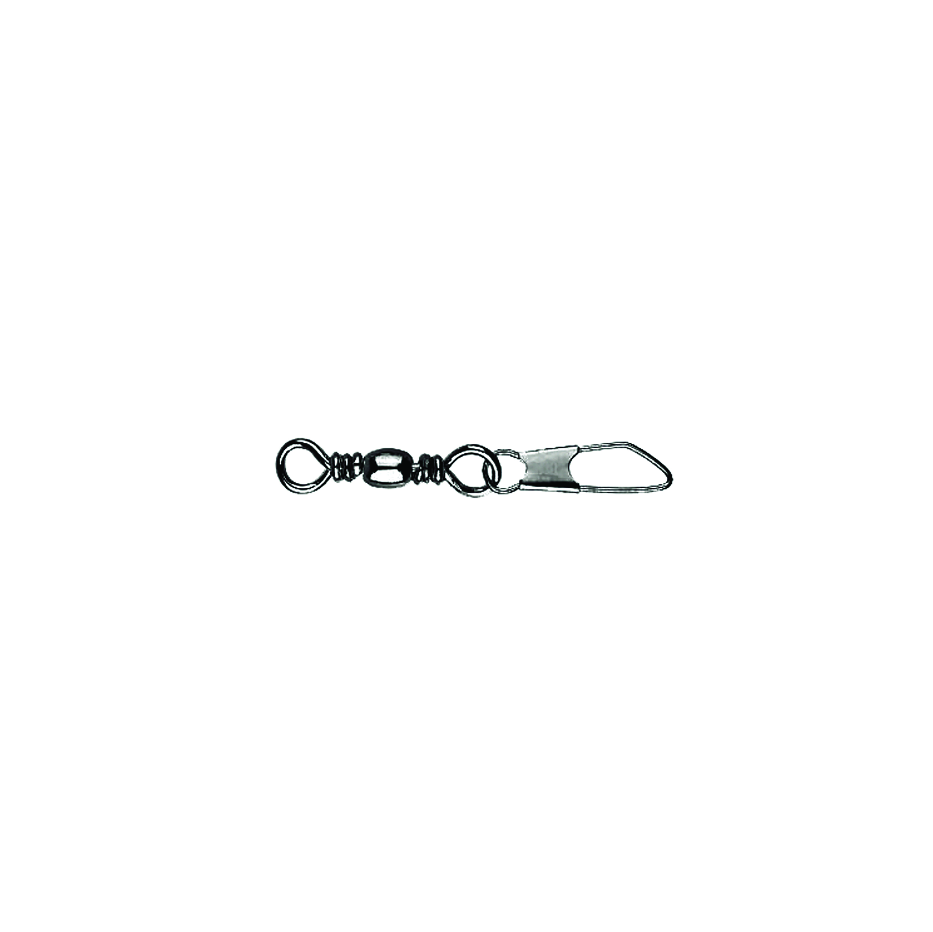 EMERILLON MUSTAD BARREL SWIVEL WITH SAFETY SNAP Nº 8 (10 unidades)