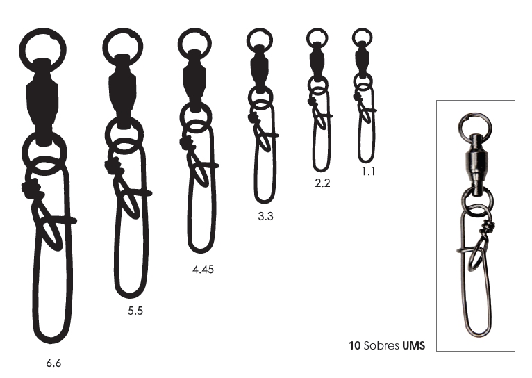 TORNIQUETE MUSTAD SLSBB 1,1 (8 unidades) 30LB