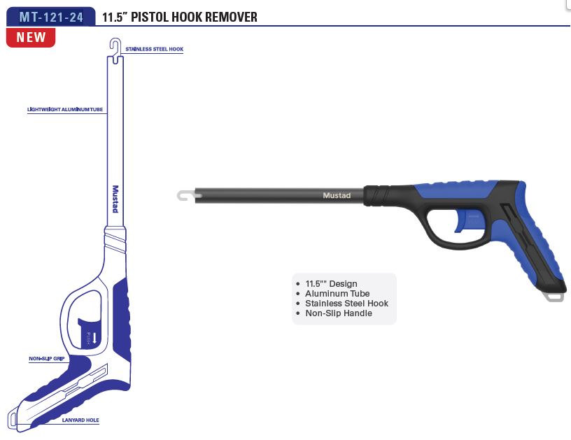 MUSTAD - 11.5" Aluminum Pistol Grip Hook Remover (MT-121-24)