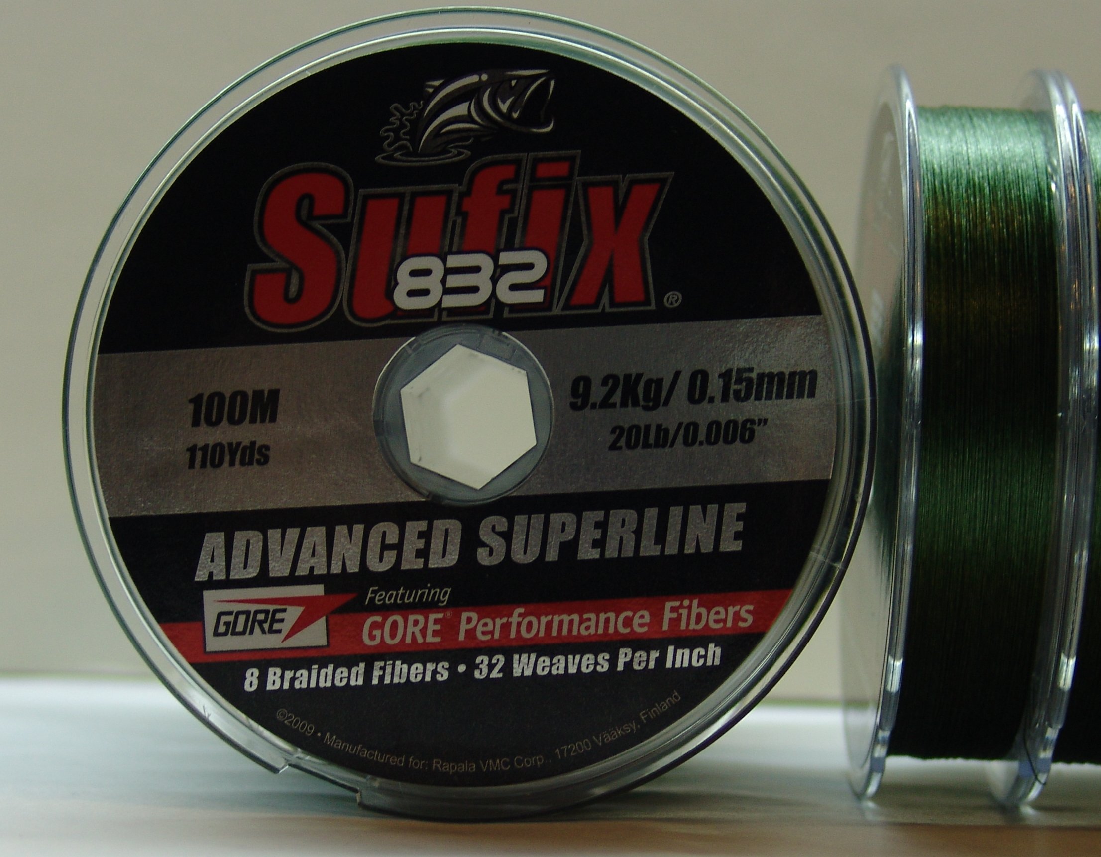 Linha Sufix 832 Advanced Superline 120m 0,15mm 20LB - Verde na