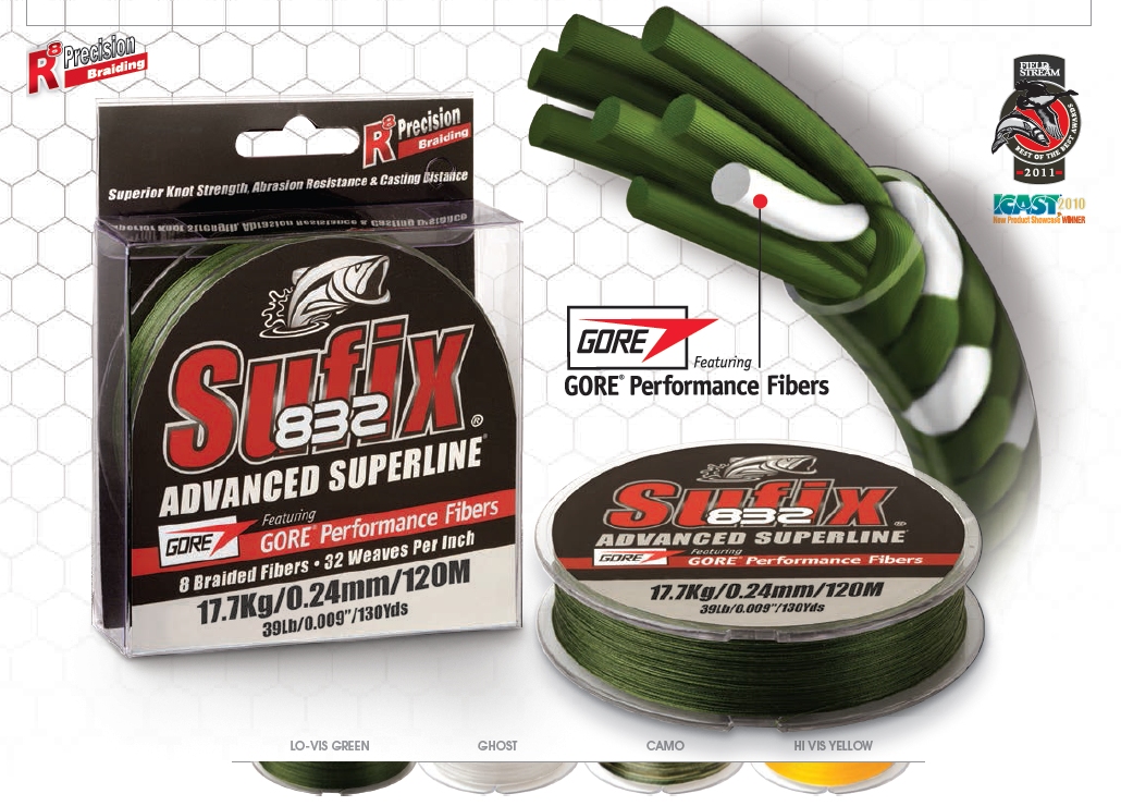 SUFIX 832 120m 0.38mm 36kg color VERDE