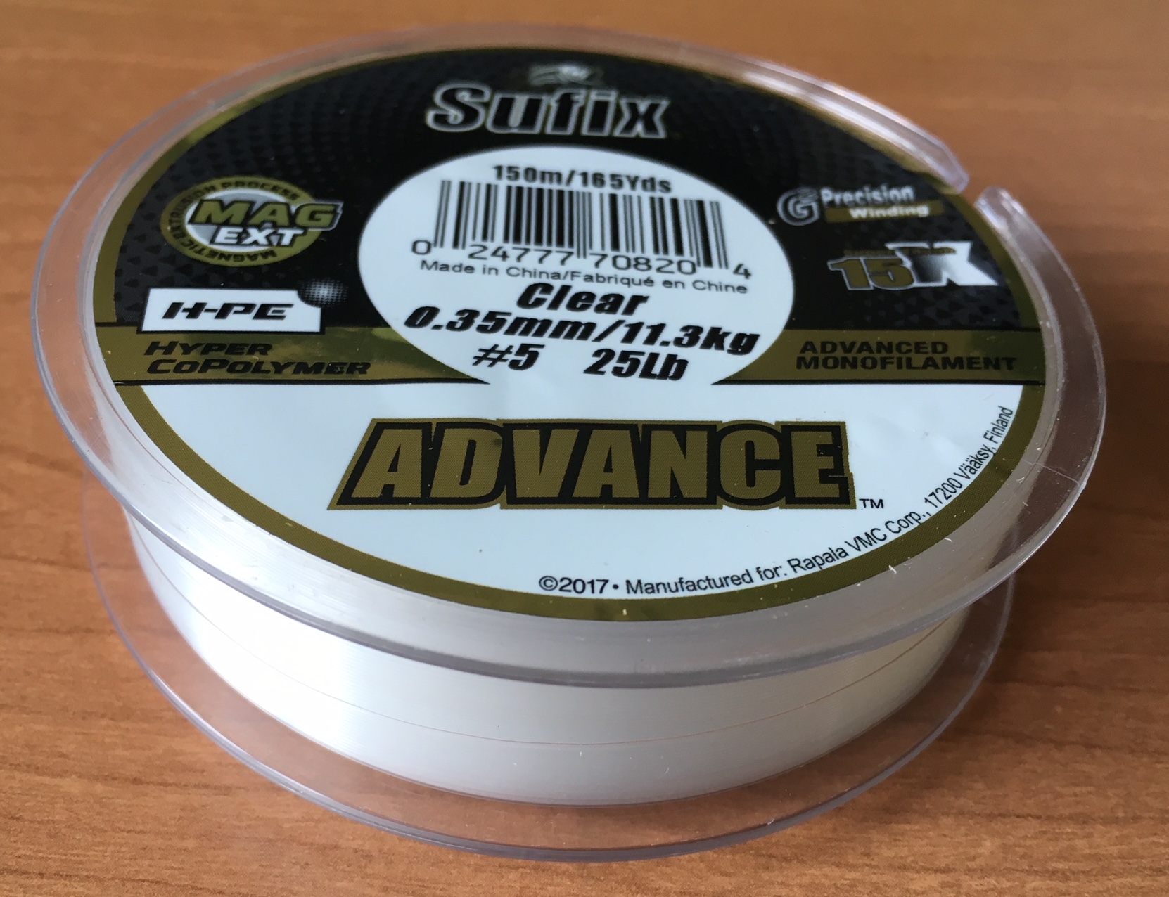 NYLON SUFIX ADVANCE CLEAR 150m 0,35mm 11,3 kg