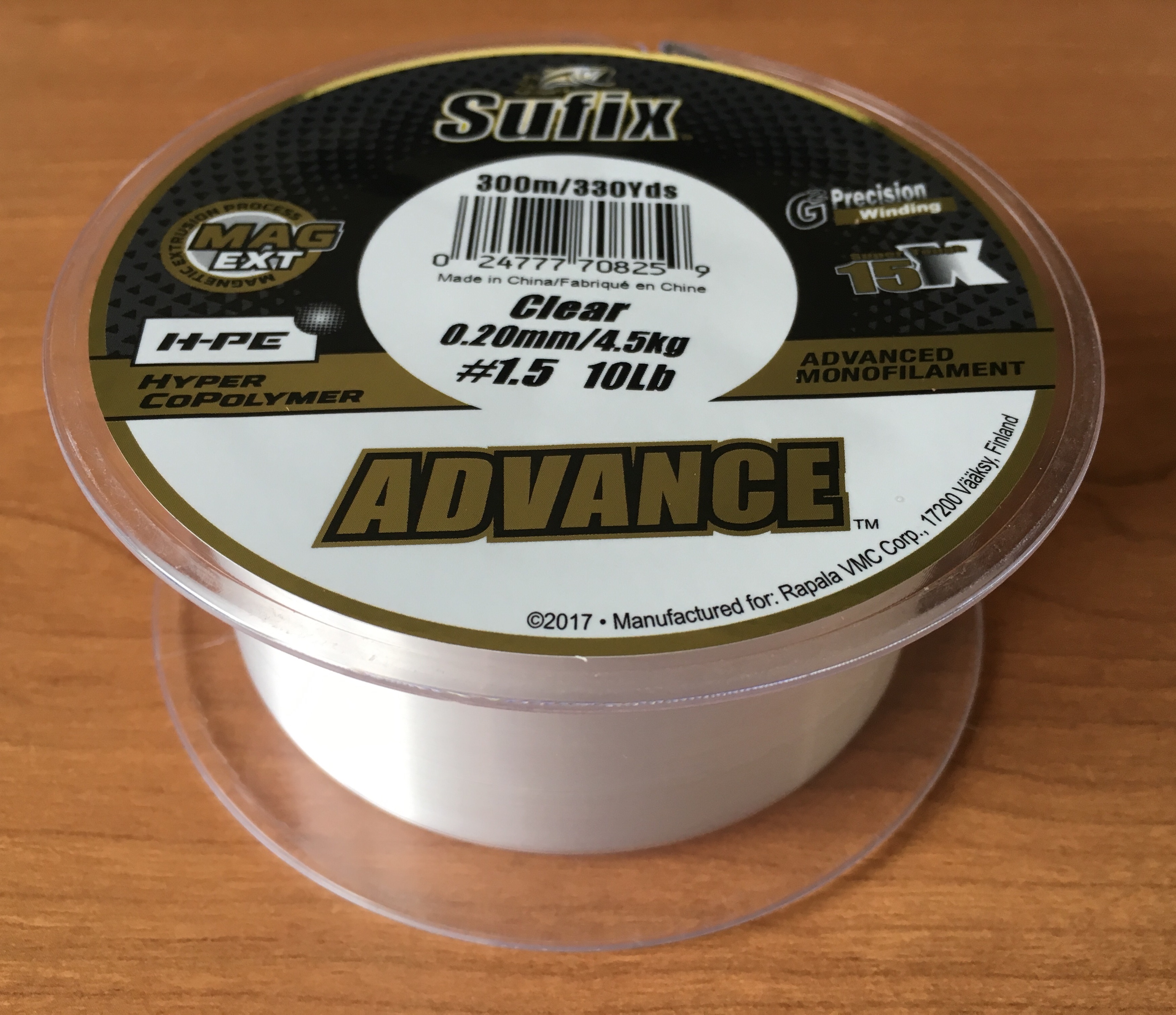 NYLON SUFIX ADVANCE CLEAR 300m 0,20mm 4.5kg