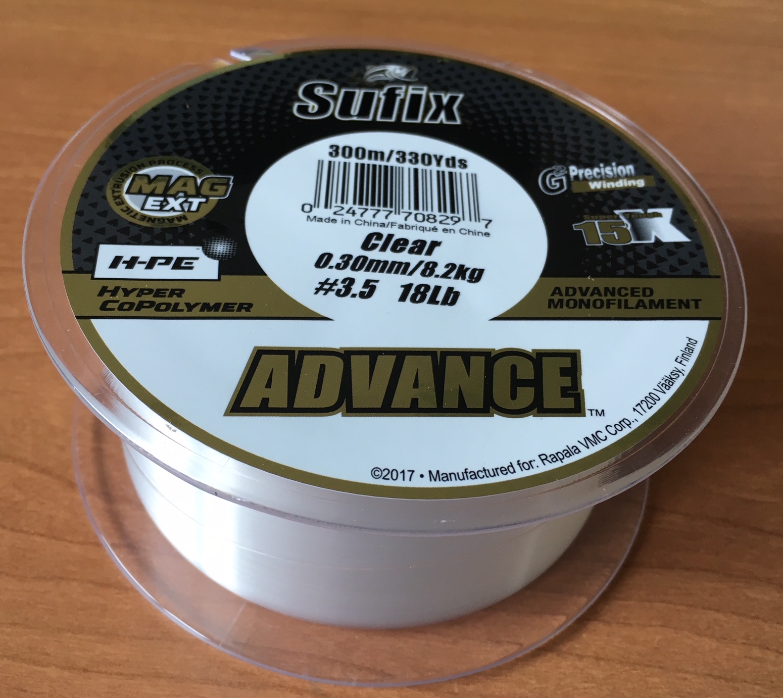 NYLON SUFIX ADVANCE CLEAR 300m 0,30mm 8.2kg