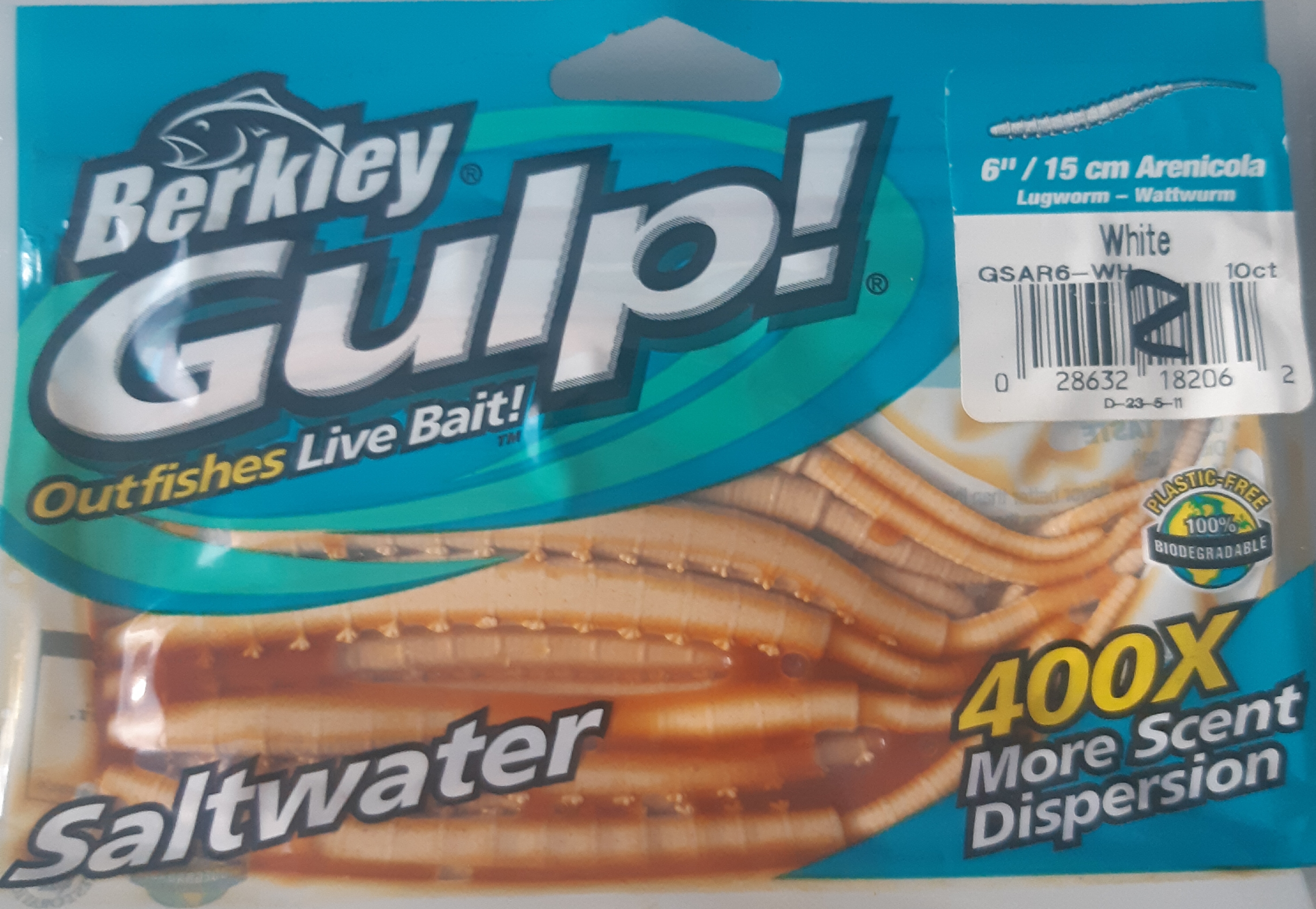 ARENICOLA GUSANO SALTWATER 15CM WHITE