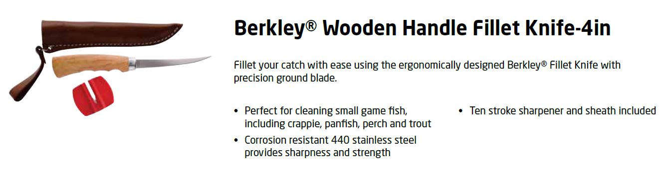 FILETEADOR BERKLEY Wooden Handle Fillet Knife 10cm