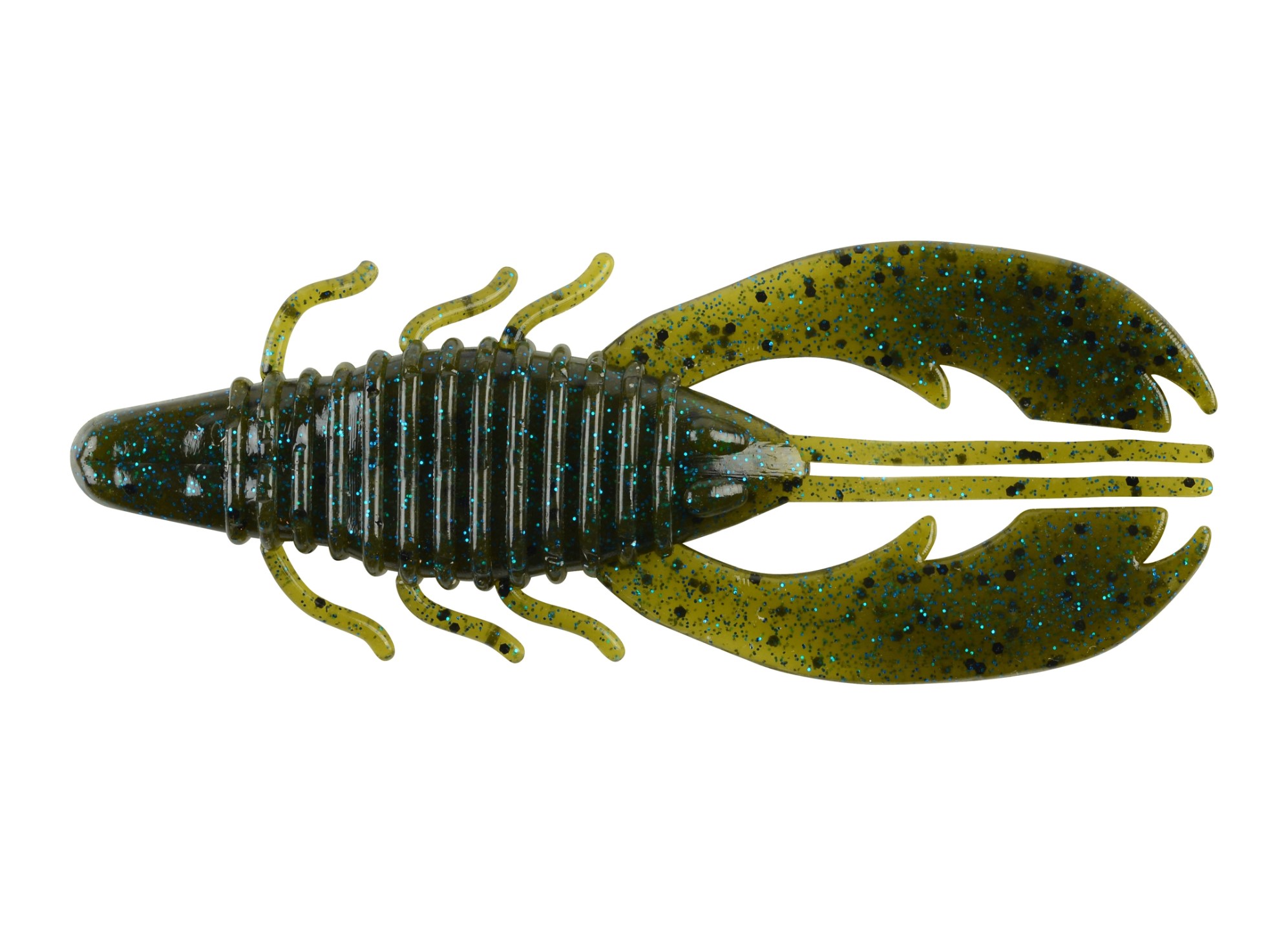 VINILO BERKLEY POWERBAIT CRAW FATTY 8CM GREEN PUMPKIN BLUE (8 unidades)