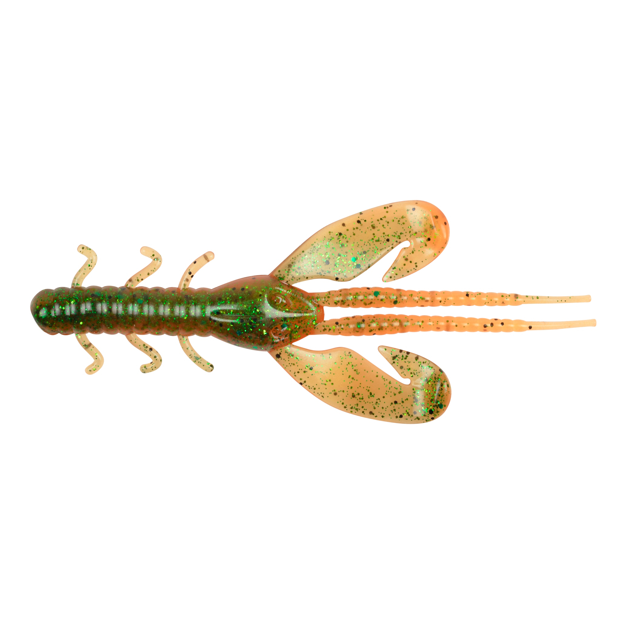 VINILO BERKLEY POWERBAIT ROCKET CRAW 10cm PERFCTN GRN FL (8 unidades)