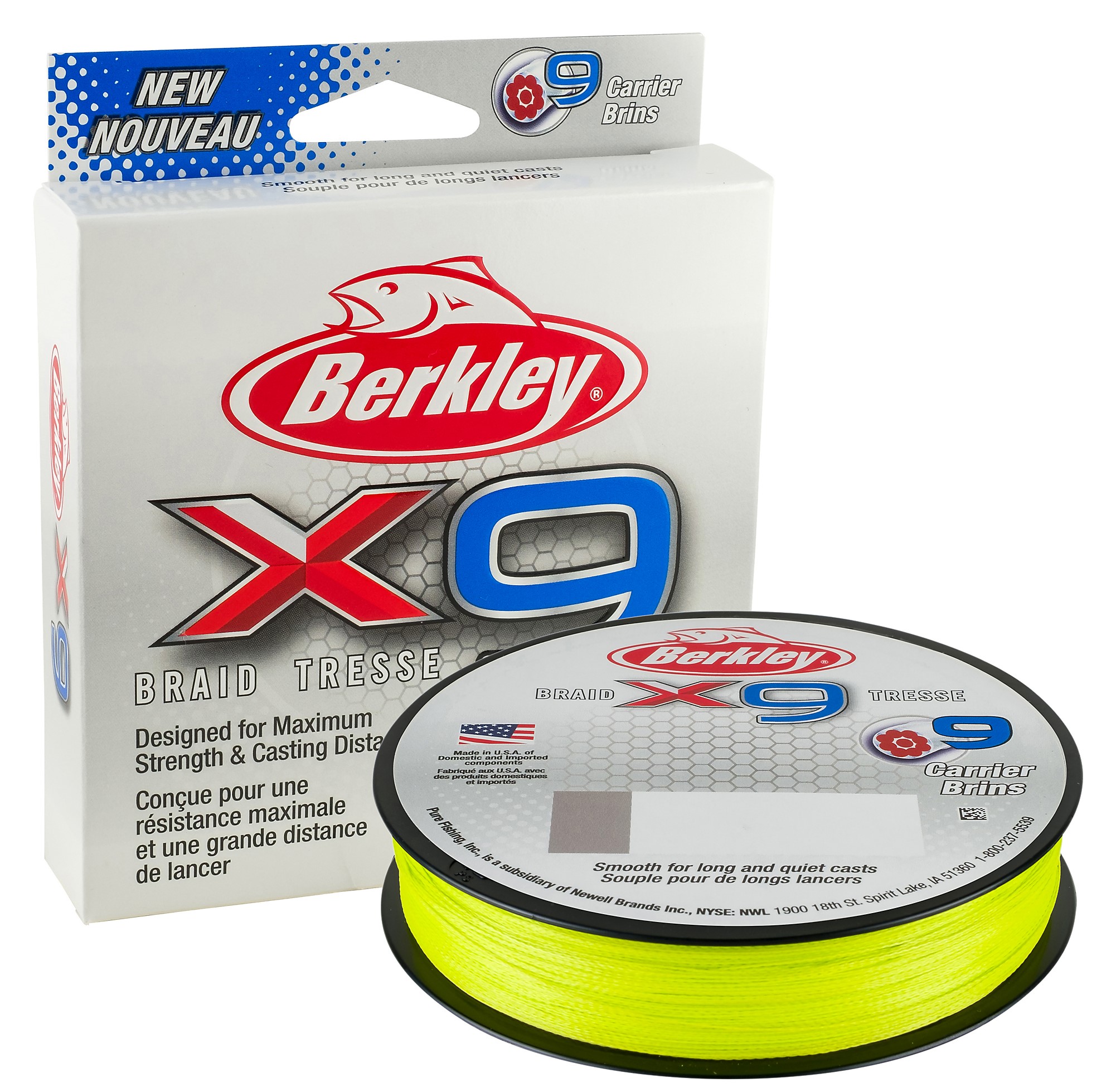 BERKLEY X9 150M FLUOR GREEN 0,25mm 27kg
