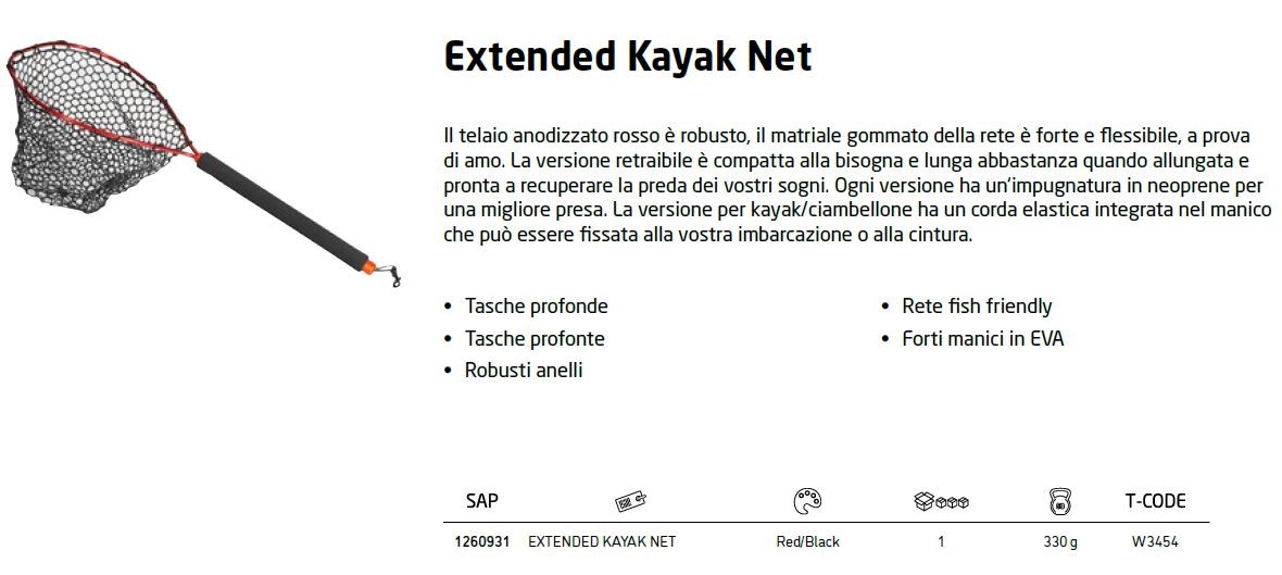 SACADORA BERKLEY EXTENDED KAYAK NET