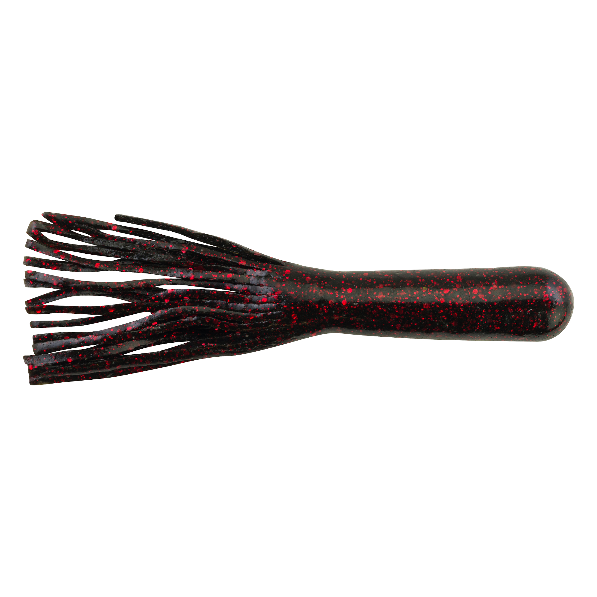 VINILO BERKLEY POWERBAIT POWER TUBE 8CM BLACK RED FLECK (8 unidades)