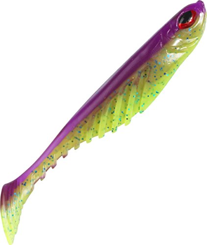 POWERBAIT RIPPLE SHAD 7CM BULK PURPLE CHARTREUSE (25 unidades)