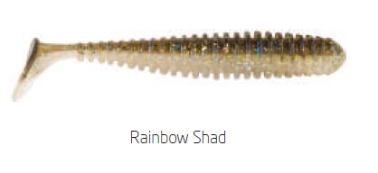 VINILO BERKLEY POWERBAIT POWERSWIMMER 8CM RAINBOW SHAD (8 unidades)
