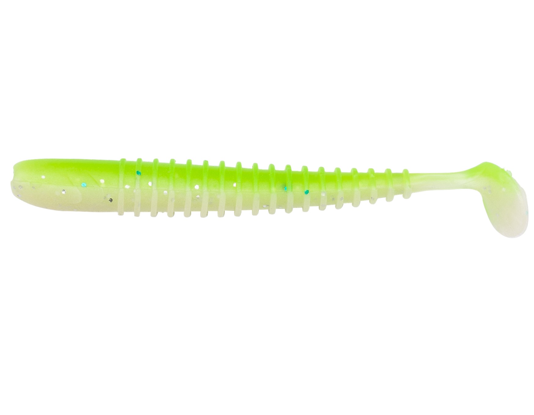 BERKLEY URBN T-Tail SOFT 6cm Chartreuse Shad (6 unidades)