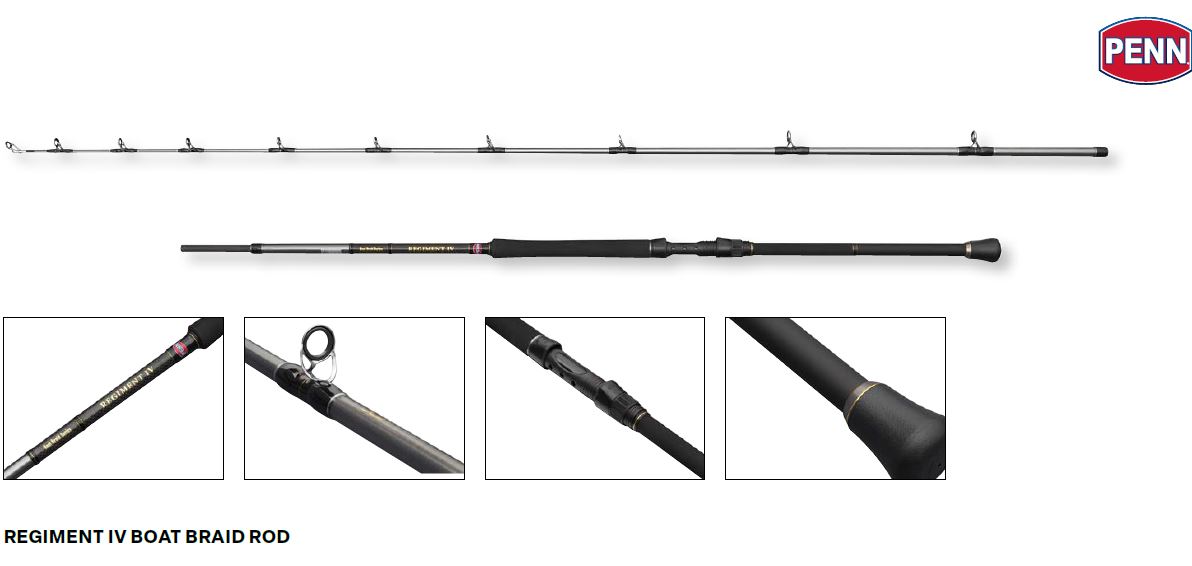 CAÑA PENN REGIMENT IV BOAT BRAID 822 - 250 12-20lb