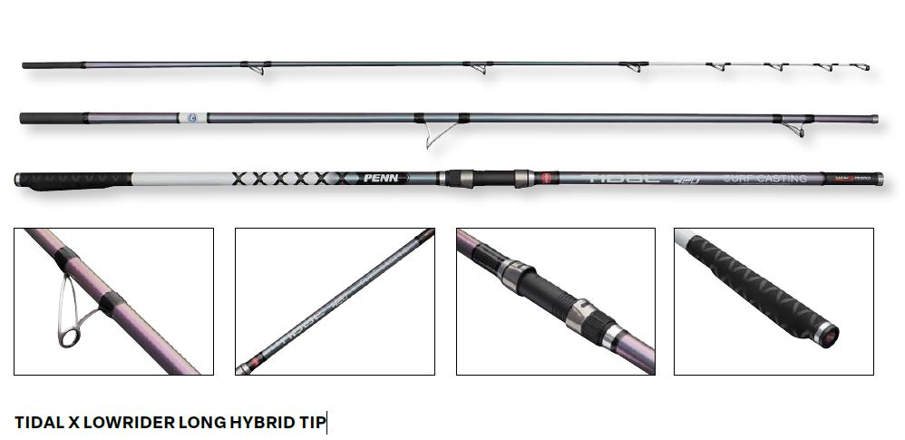 CAÑA PENN TIDAL X 420 100-250g TIDAL X LOWRIDER LONG HYBRID TIP