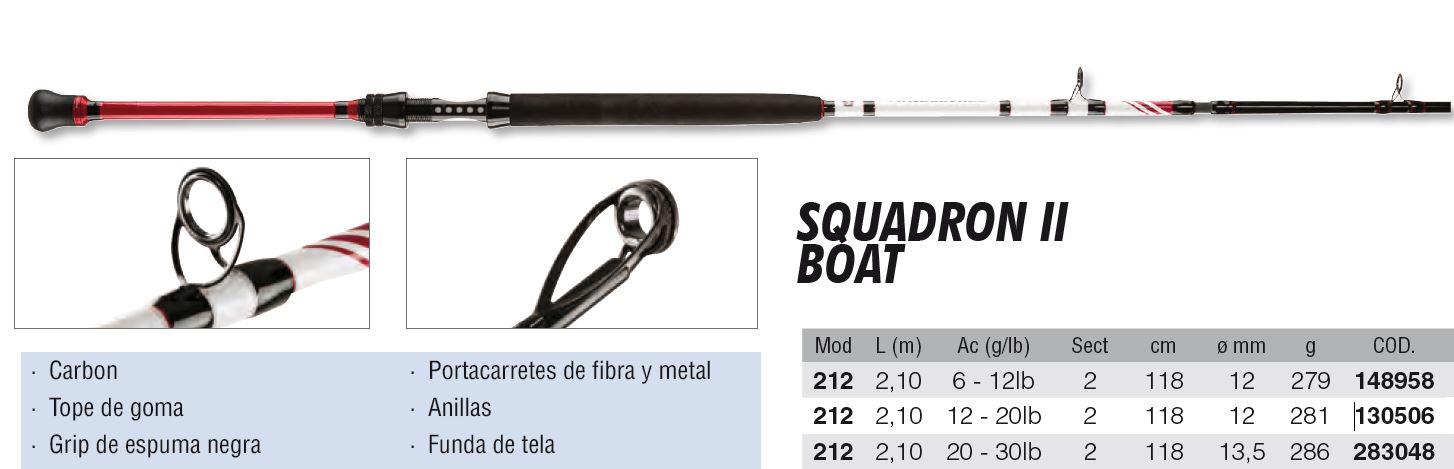 CAÑA PENN SQUADRON 2 210 BOAT 12/20LB