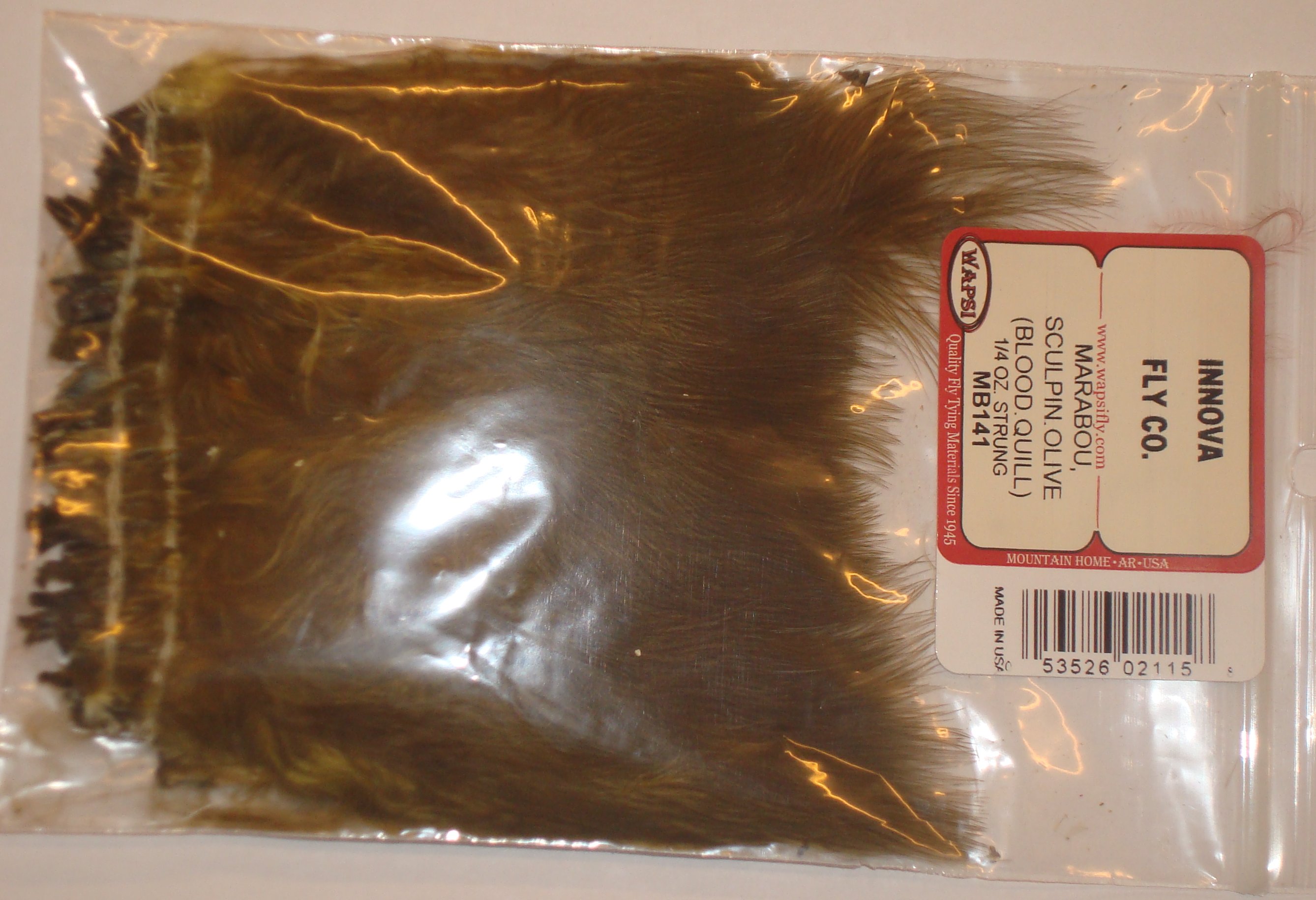 WAPSI MARABOU SCULPIN.OLIVA (BLOOD.QUILL) 1/4 OZ