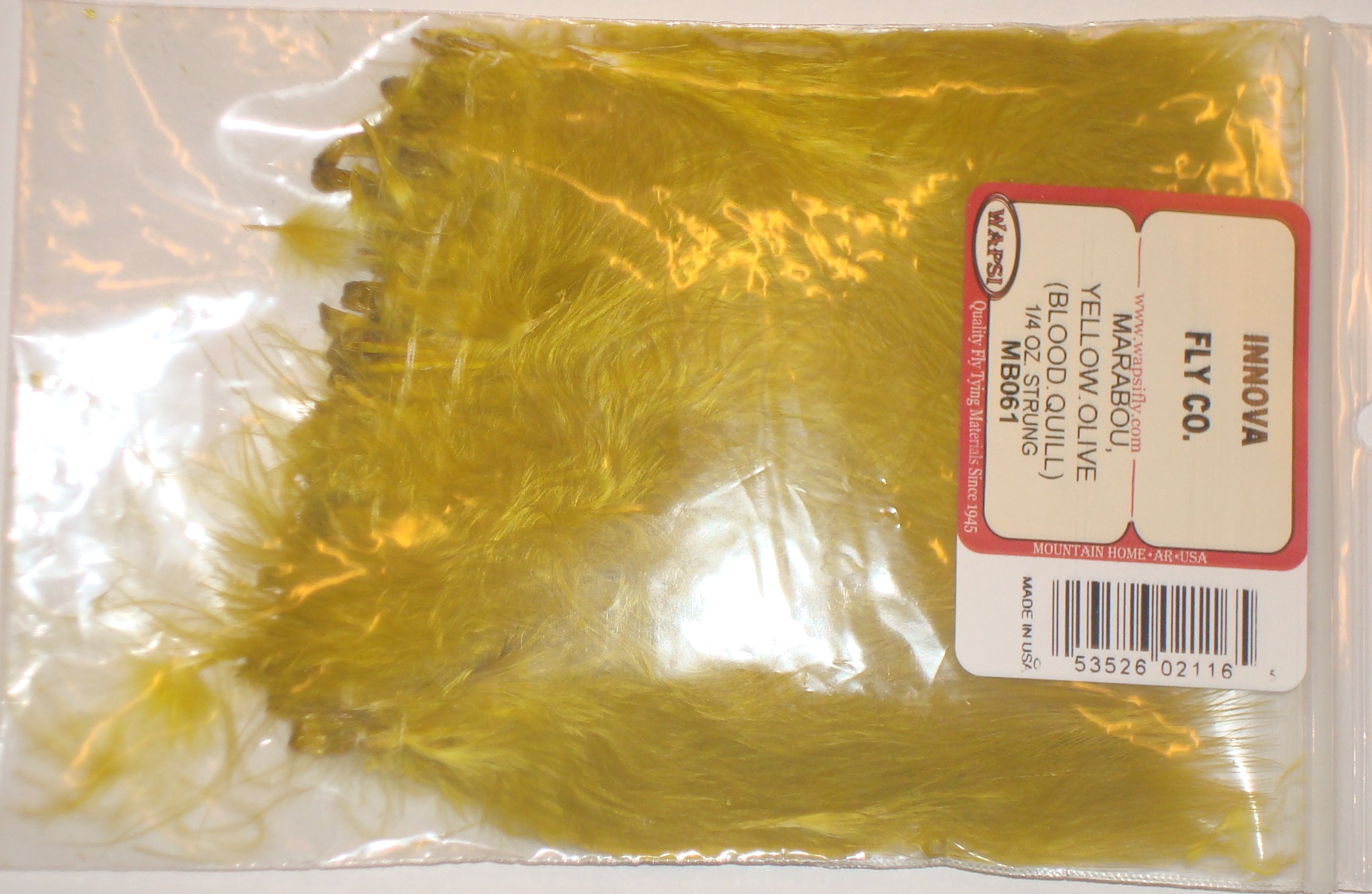 WAPSI MARABOU AMARILLO-OLIVA (BLOOD.QUILL) 1/4 OZ