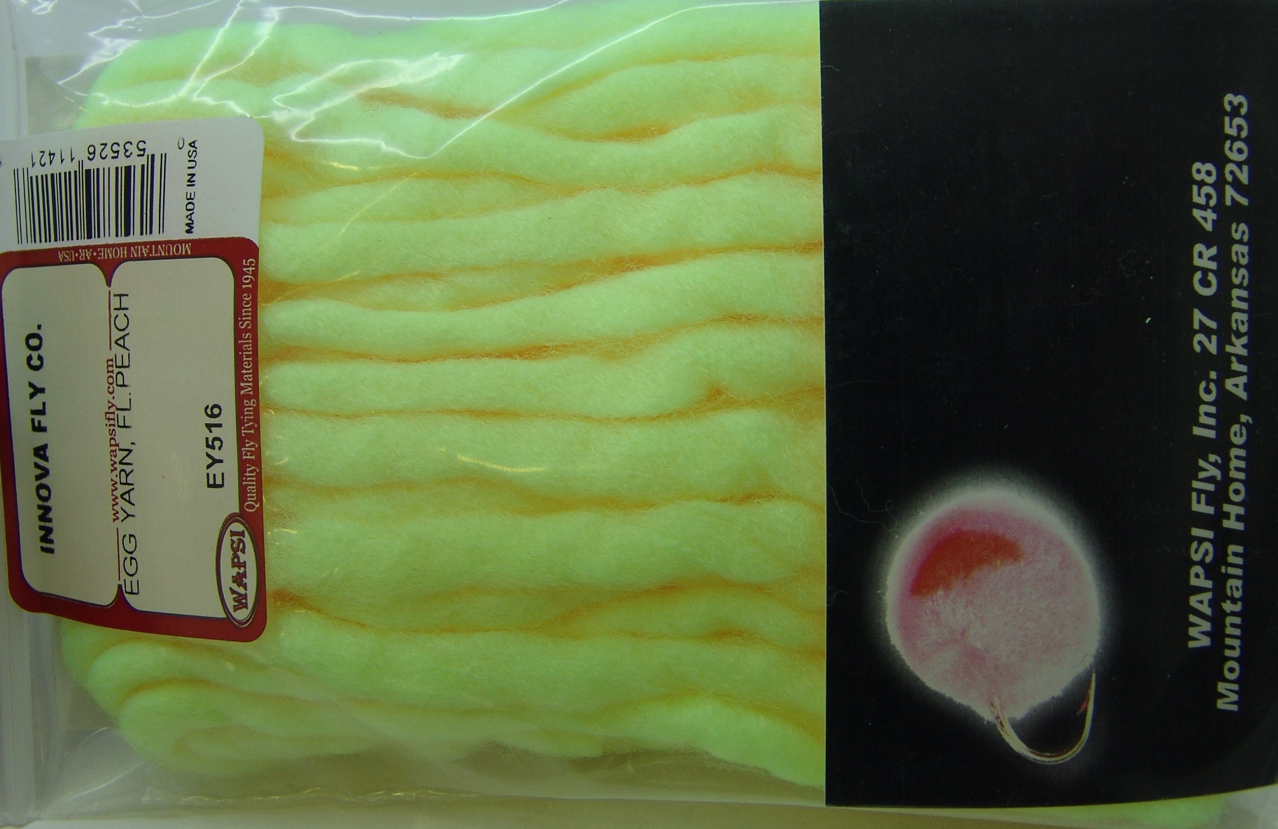 WAPSI EGG YARN, FLUOR PEACH