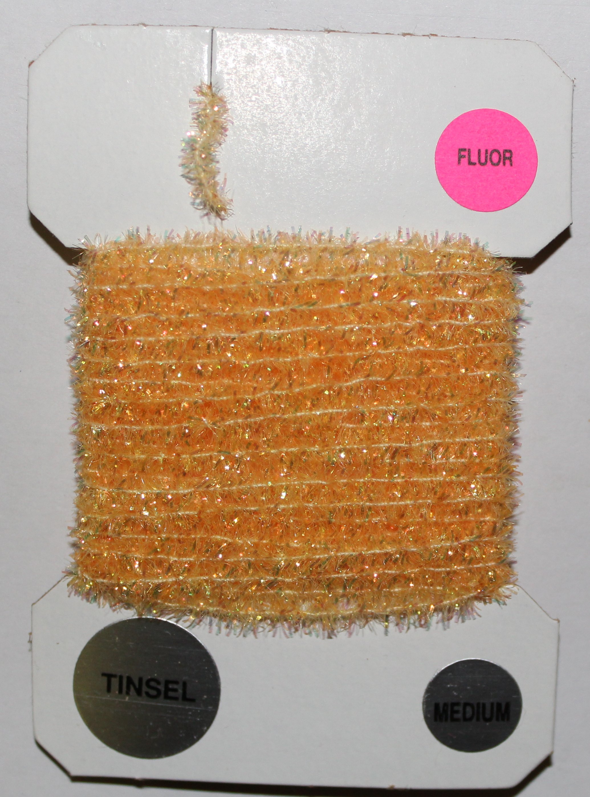 WAPSI TINSEL CHENILLE MEDIUM, FLUOR ORANGE/PEARL