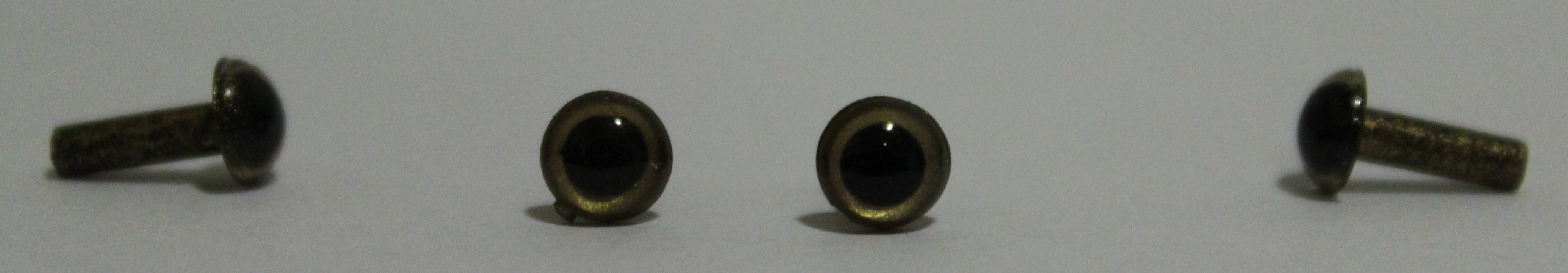 WAPSI SOLID PLASTIC EYES 4 1/2MM GOLD (18u)