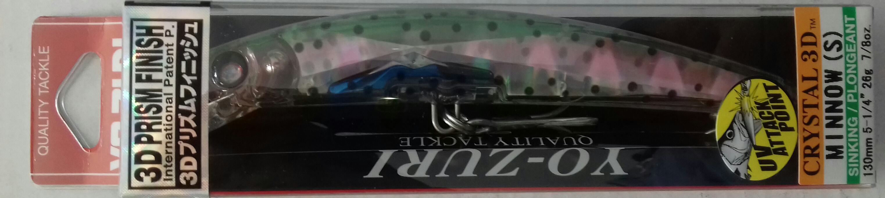 YO-ZURI CRYSTAL 3D MINNOW 130S F981-HNM