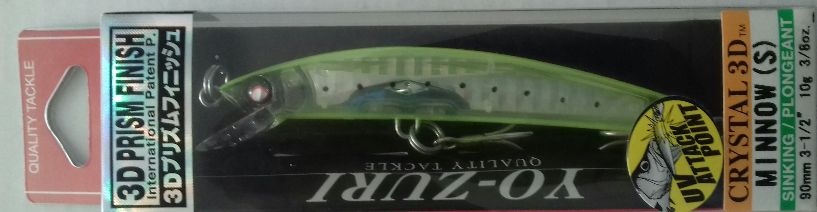 YO-ZURI CRYSTAL 3D MINNOW 90S F979-HCIW
