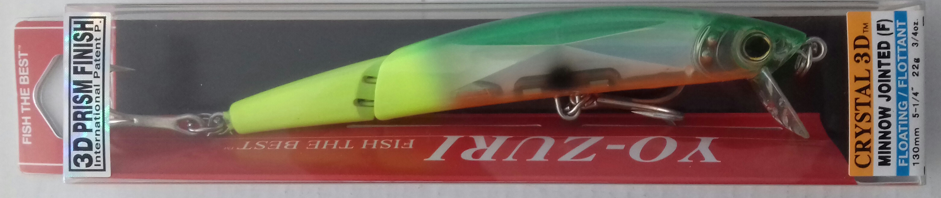 YO-ZURI CRYSTAL 3D MINNOW JOINTED F130 F1152-BTCL