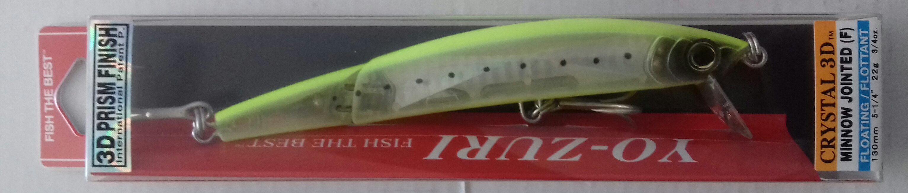 YO-ZURI CRYSTAL 3D MINNOW JOINTED F130 F1152-GHCS