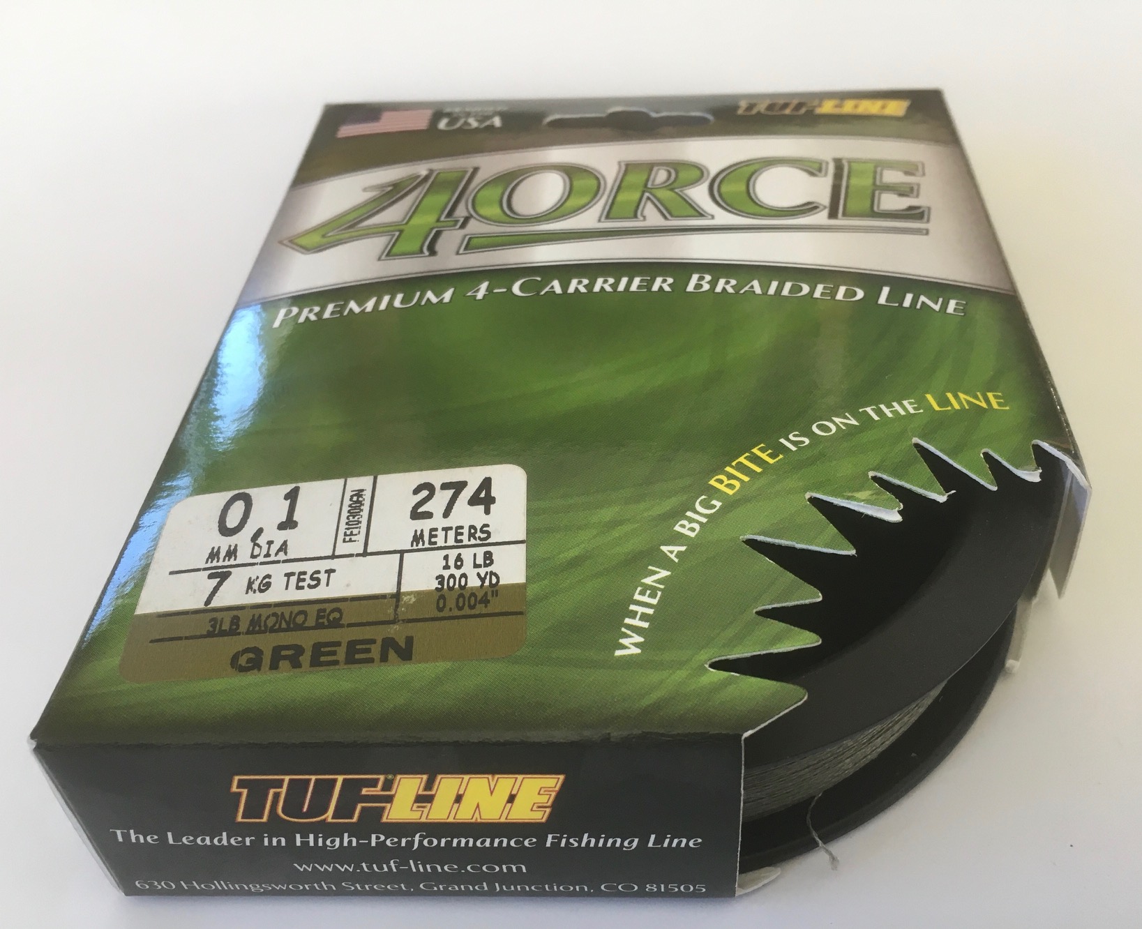 TUFLINE FORCE5 GREEN 0.10mm 274m 16LB