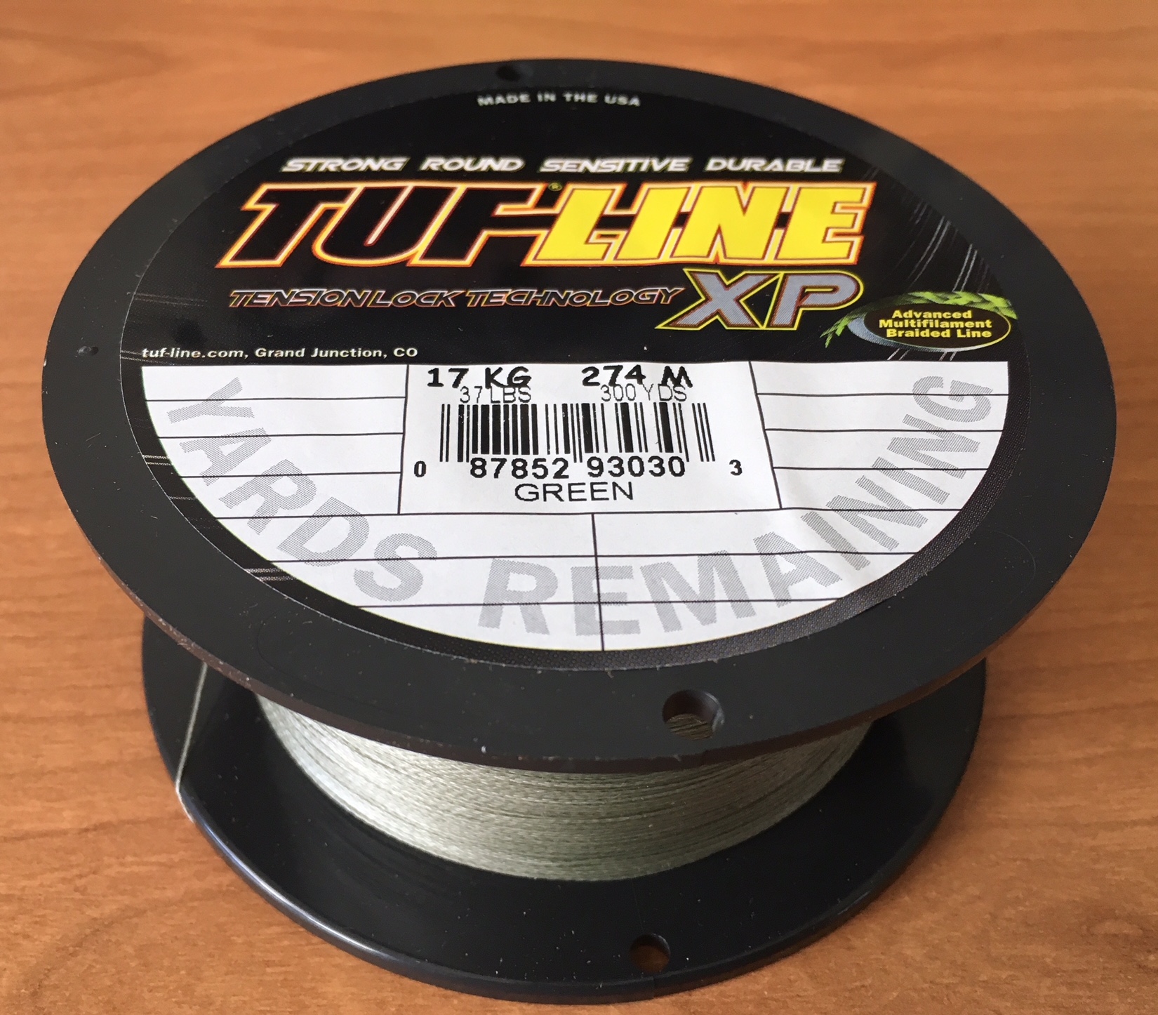 TUFLINE XP 0.28mm 274m 17 KG GREEN