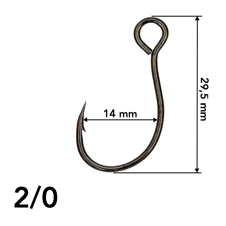 ANZUELO GRAUVELL TEKLON BS-76M BC 2/0 (10 unidades) INLINE