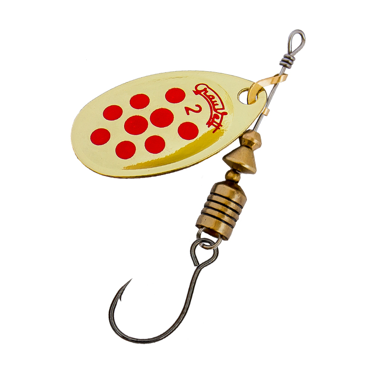 CUCHARILLA GRAUVELL ORO PUNTOS ROJOS Nº 3 (1 ANZUELO SIN MUERTE)