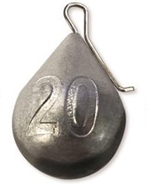 SAKURA CLIP POIRE SINKER ZINC CON CLIP 20gr (3 unidades)