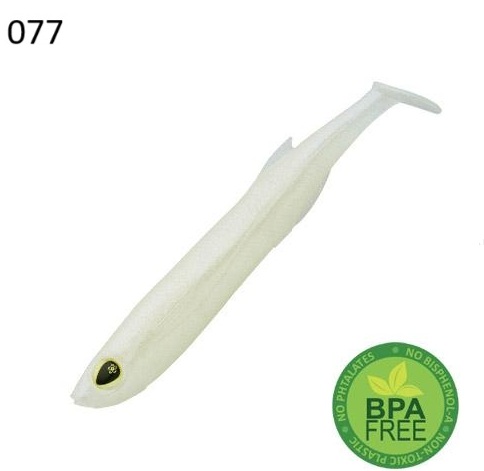 VINILO SAKURA XPRAT SHAD 90mm 5gr (6 unidades) COLOR 077 PEARL WHITE