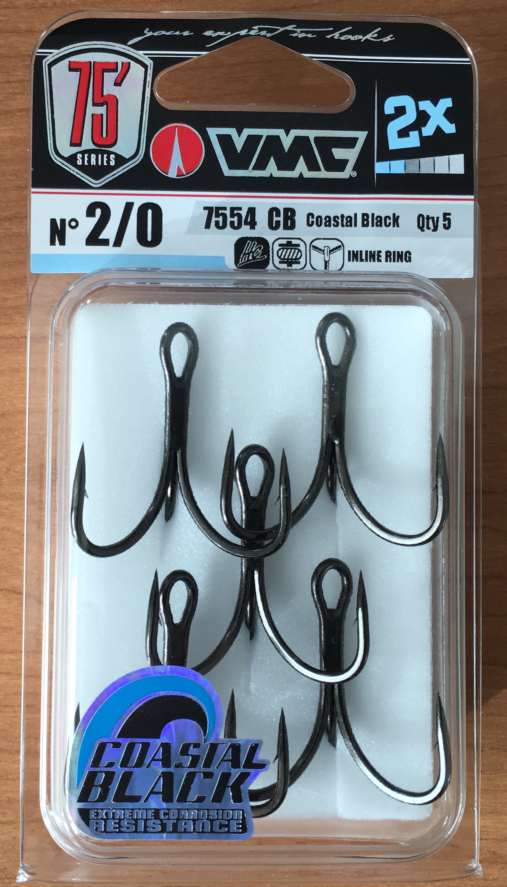 ANZUELO TRIPLE VMC 7554 COASTAL BL Nº2/0 (5 unidades)