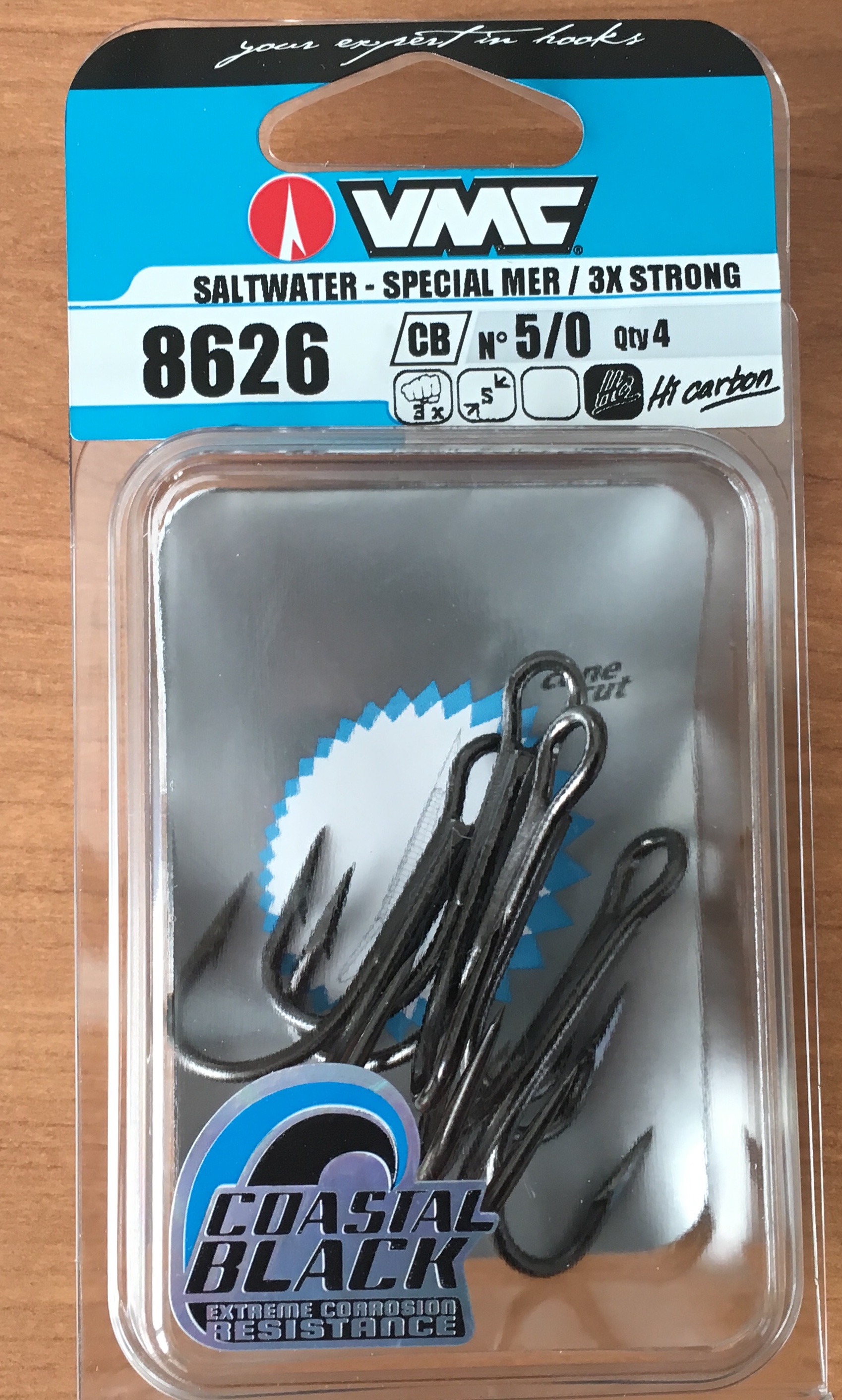 ANZUELO TRIPLE VMC 8626 COASTAL BL Nº5/0 (4 unidades)