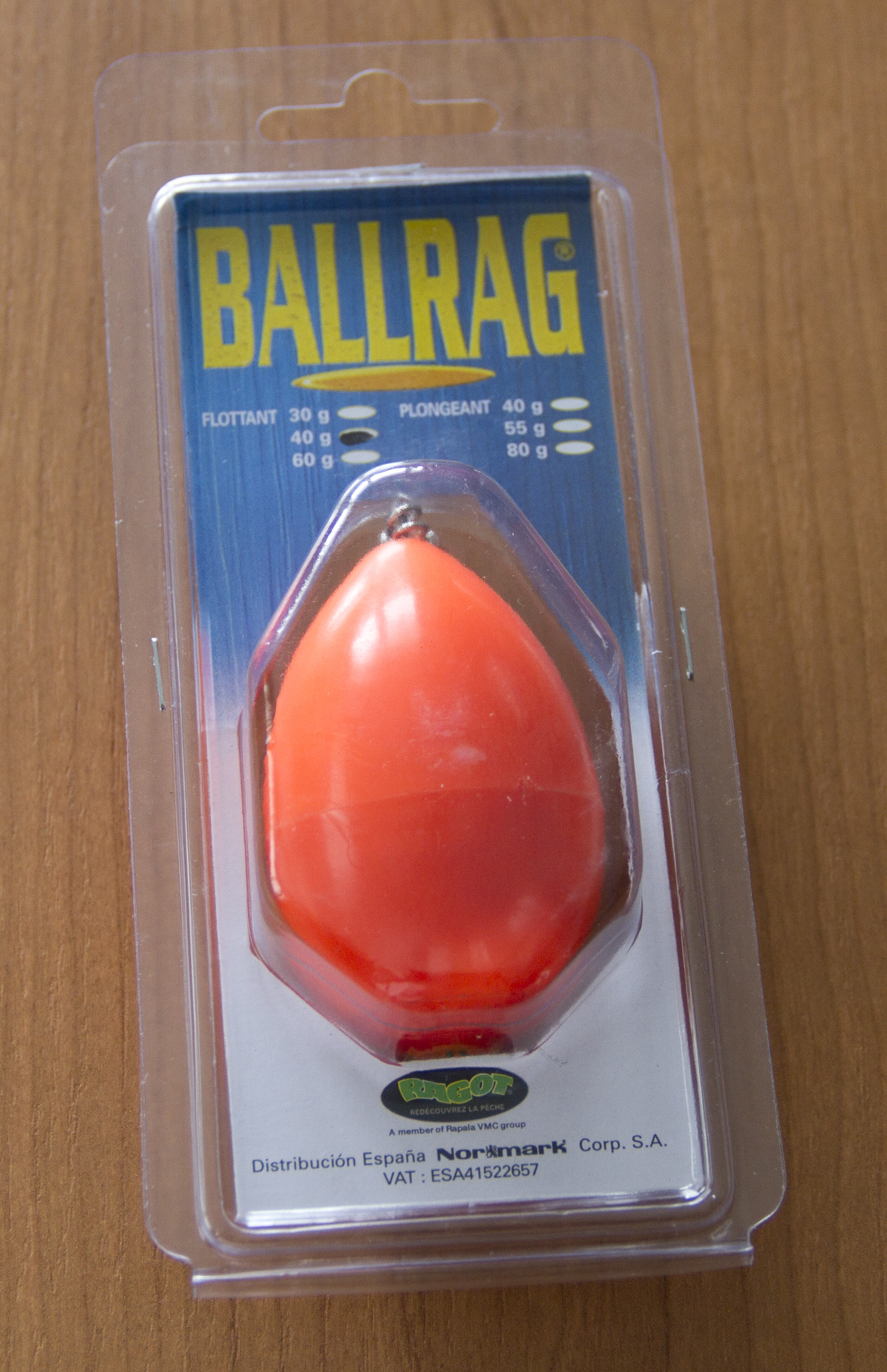 BALLRAG FLOTANTE 40GR NARANJA
