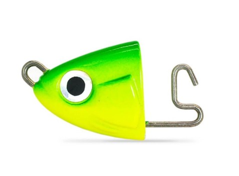 FIIISH - JIG HEAD BLACK MINNOW 140 SHALLOW T-4 10g -GREEN YELLOW (2 uni.)