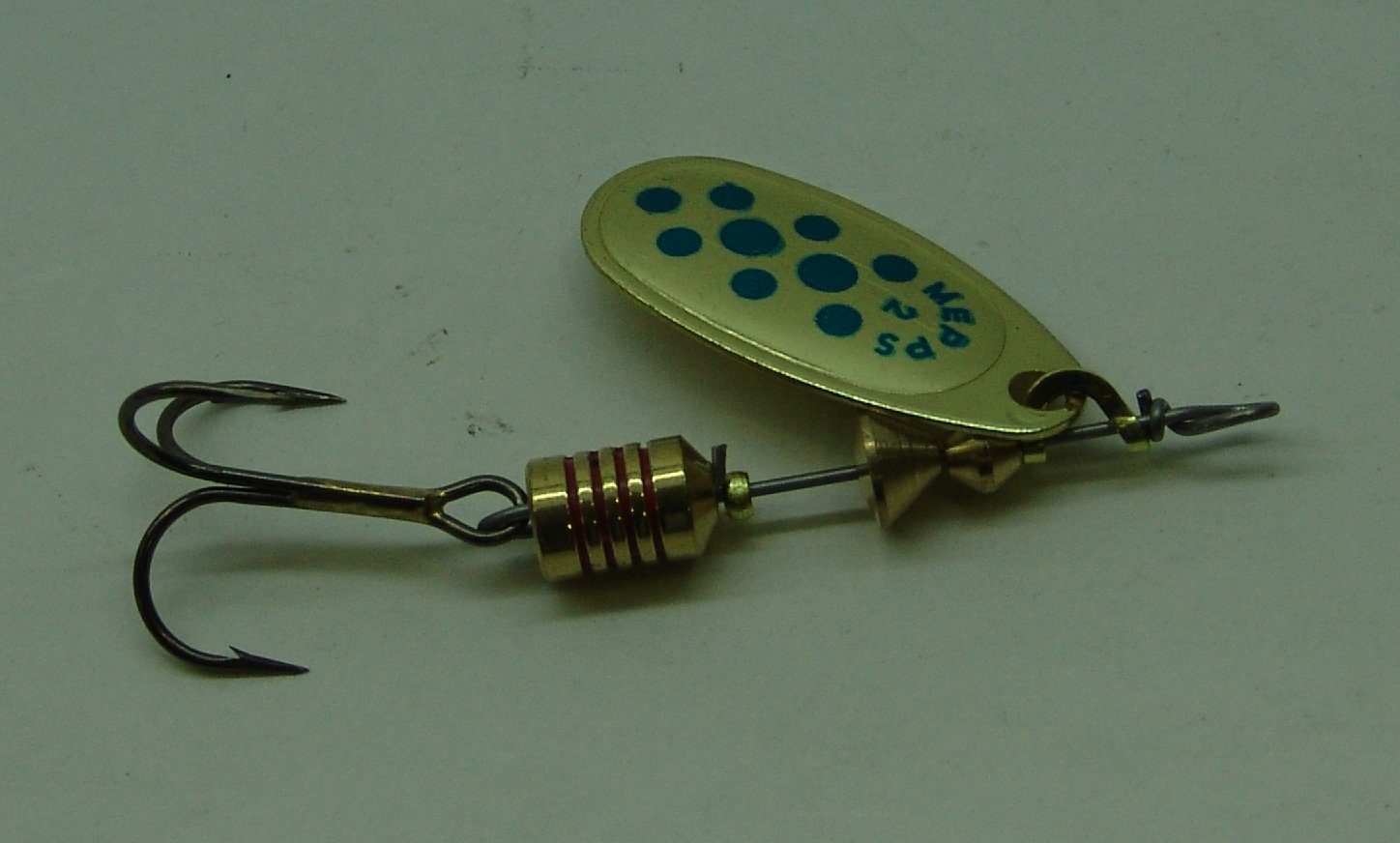 CUCHARILLA MEPPS COMET 2 ORO PUNTOS  AZULES