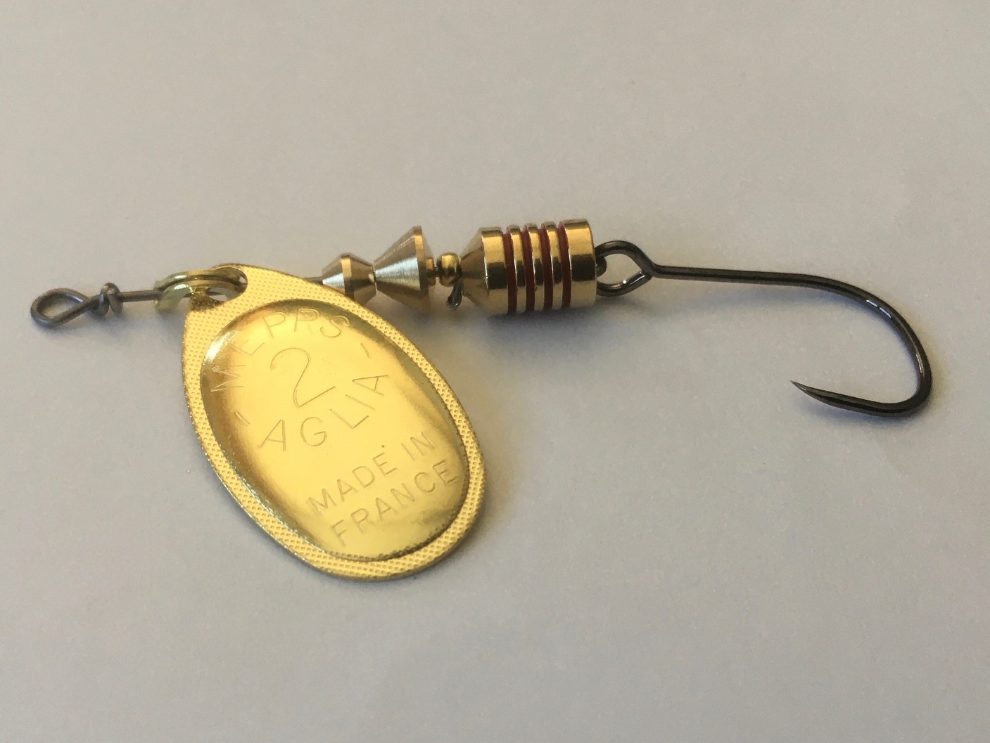 CUCHARILLA MEPPS AGLIA ANZUELO SIMPLE SIN MUERTE 2 O - ORO